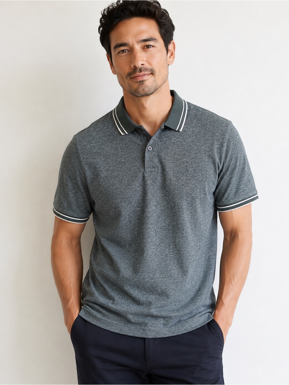 Banana Republic Organic Cotton Pique Polo Shirt Dark Teal Preppy Men’s Medium